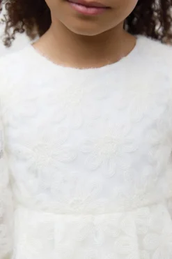 Robe Ecru tulle fleuri