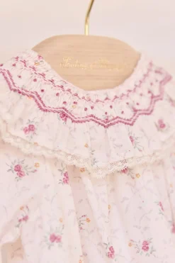 Robe Ecru broderie florale