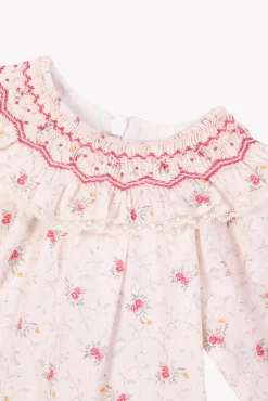 Robe Ecru broderie florale