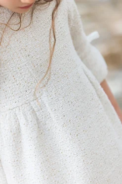 Robe Ecru en tweed