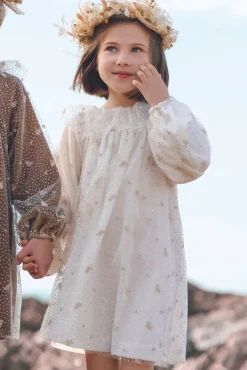 Robe Ecru velours et tulle