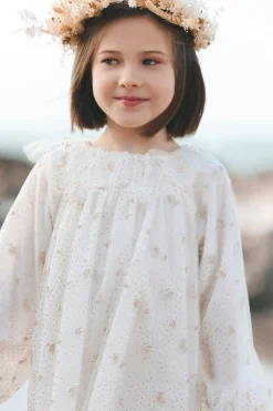 Robe Ecru velours et tulle