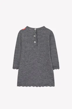 Robe Gris chiné broderies