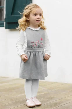 Robe Gris chiné à bretelles croisées