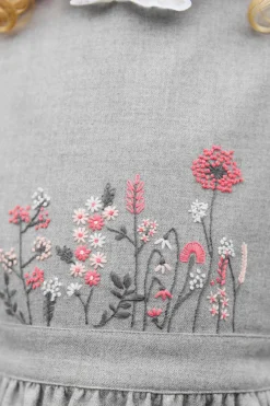 Robe Gris chiné à bretelles croisées