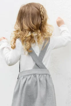 Robe Gris chiné à bretelles croisées