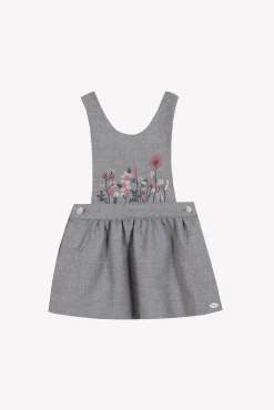 Robe Gris chiné à bretelles croisées