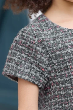 Robe Gris foncé en tweed