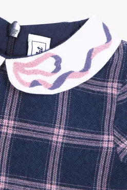 Robe Myosotis à carreaux