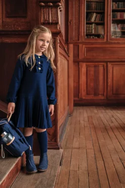 Robe Marine plissé