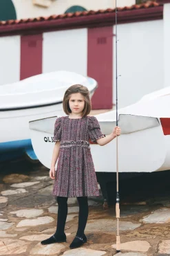 Robe Magenta en tweed