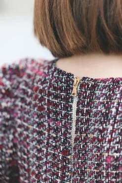 Robe Magenta en tweed