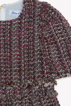 Robe Magenta en tweed