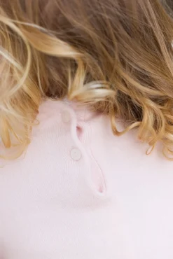 Robe Rose pâle broderie chat