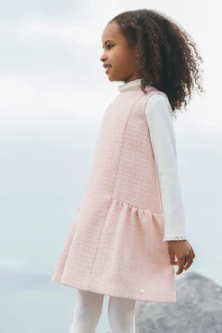 Robe Rose poudré en tweed