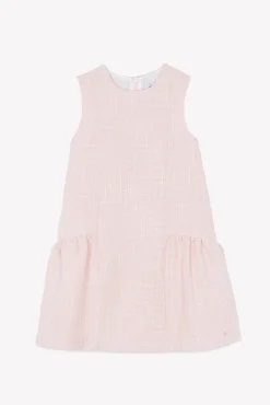 Robe Rose poudré en tweed
