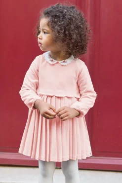 Robe Rose pâle plis religieux