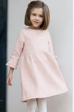 Robe Rose pâle en tweed