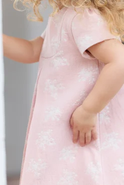 Robe Rose poudré imprimé floral