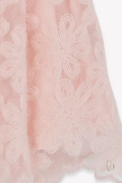 Robe Rose poudré tulle fleuri