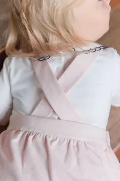 Robe Rose pâle à bretelles croisées