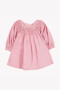 Robe Rose pâle col smock
