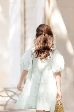 Robe Vert d'eau inspiration Toile de Jouy