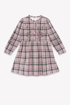 Robe Vert de gris à carreaux