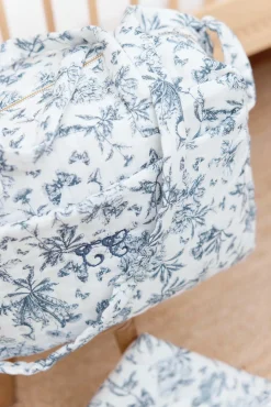Sac à langer Imprimé inspiration toile de jouy bleu