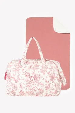 Sac à langer Imprimé inspiration Toile de Jouy rose