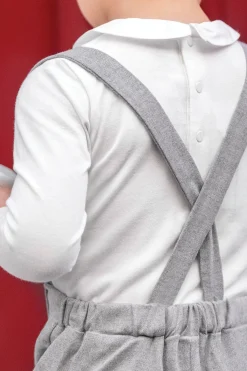 Salopette Gris chiné à boutons