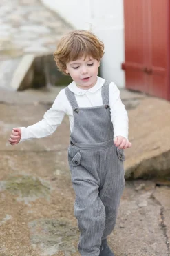 Salopette longue Gris moyen en velours