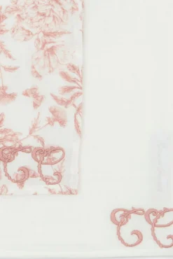 Set de 2 Langes Imprimé inspiration Toile de Jouy rose