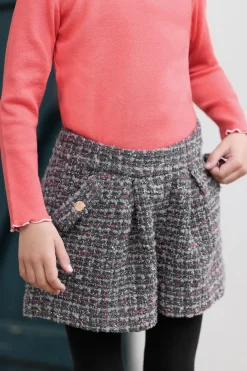 Short Gris foncé tweed