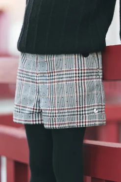 Short Chataigne à carreaux