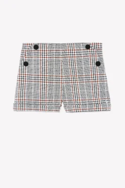 Short Chataigne à carreaux