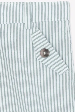 Short Emeraude rayures