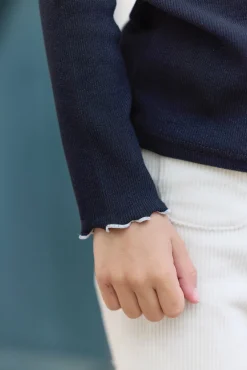 Sous-pull Marine col cheminé