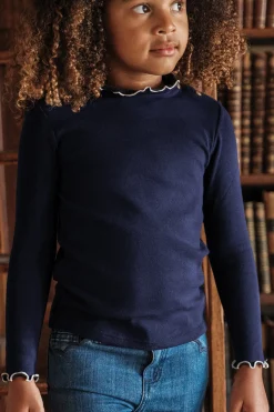 Sous-pull Marine col cheminé