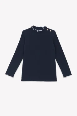 Sous-pull Marine col cheminé