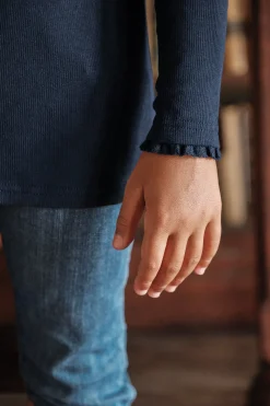 Sous-pull Marine écusson hérisson