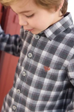 Surchemise Gris moyen chiné carreaux