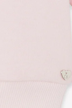 Sweat Rose poudré illustration fleurs