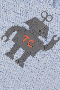 Sweat Bleu grisé illustration robot