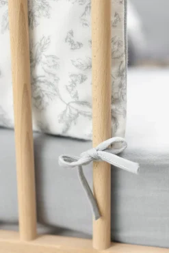 Tour de lit Imprimé inspiration toile de jouy gris