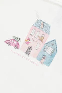 T-shirt Prune illustration maison de campagne