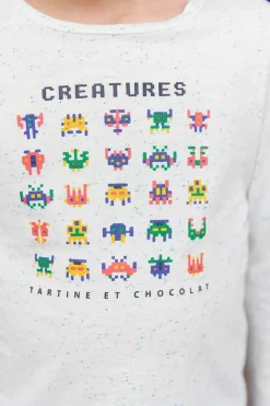 T-shirt Bleu électrique illustration créatures