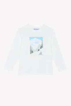 T-shirt Ecru illustration douceur alpine