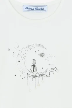 T-shirt Ecru illustration rêves étoilés