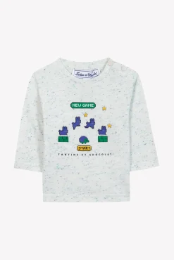 T-shirt Bleu électrique illustration new game